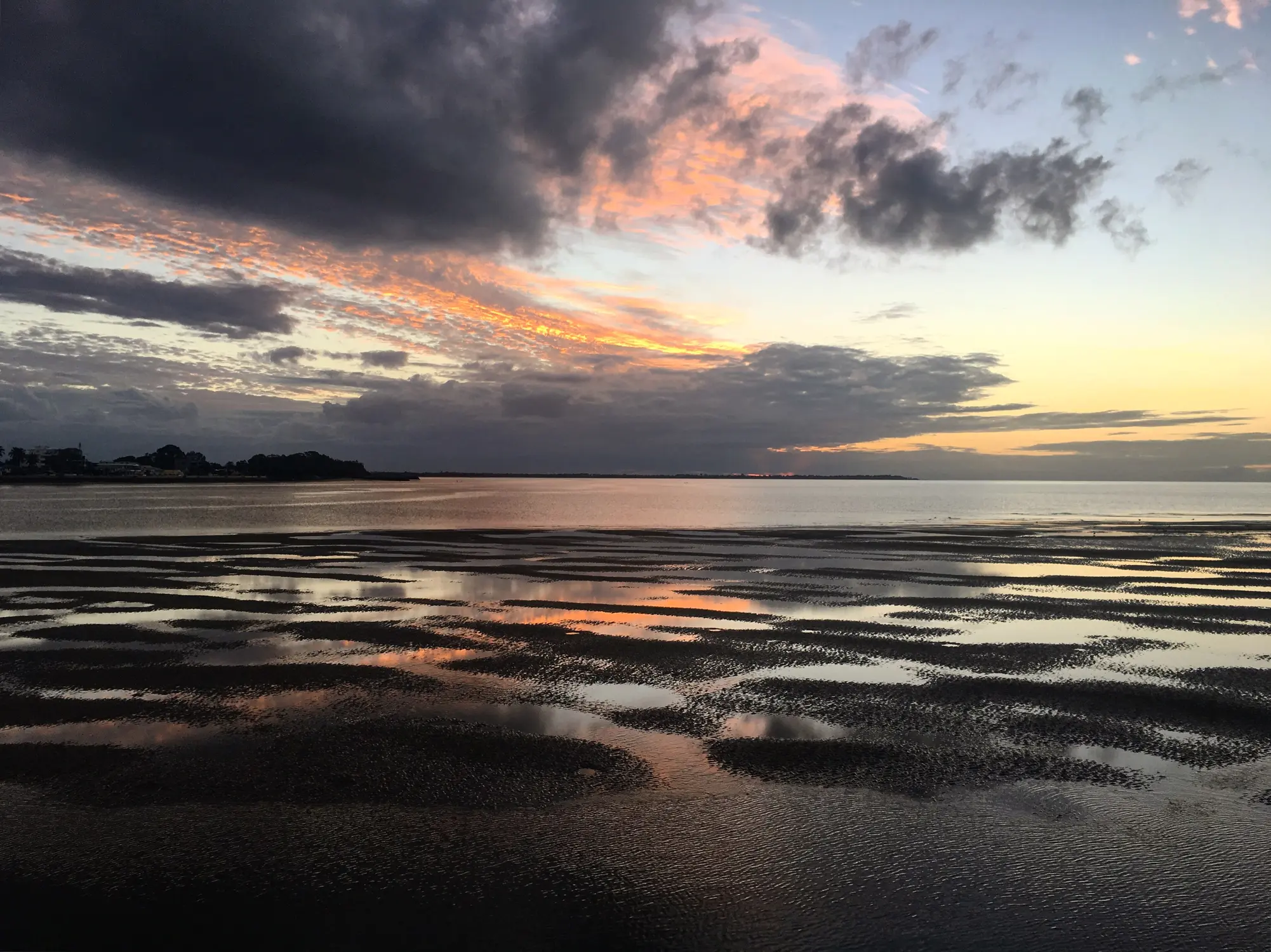 Sunset over the Great Sandy Strait near Hervey Bay